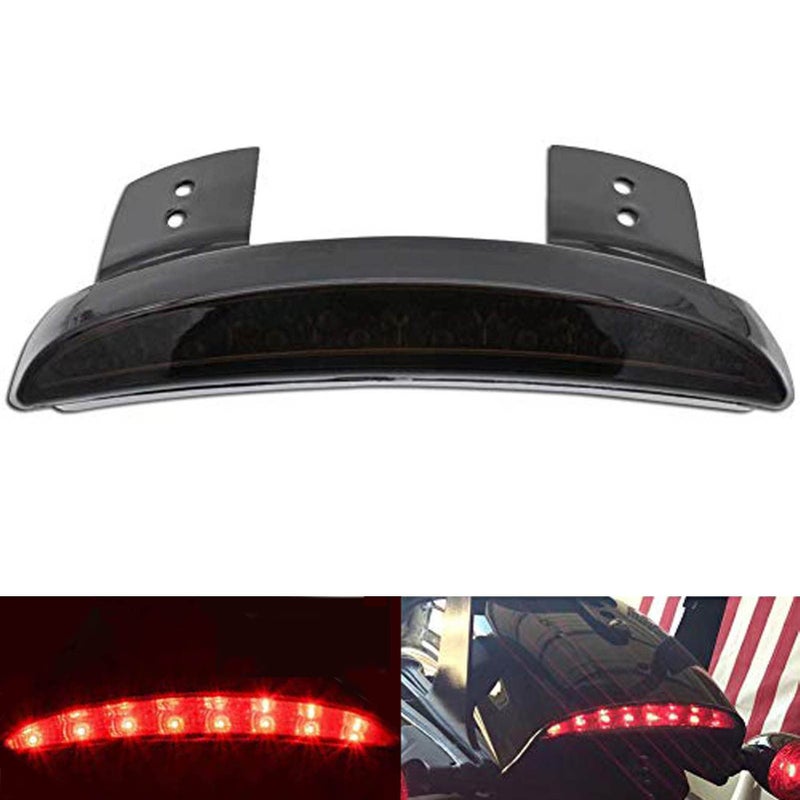 NATGIC 1PC Motorcycle Tail Light Chopped Rear Fender Edge LED Brake Light License Plate Light Stop Running Light for XL 883N 1200N XL1200V XL1200X (Smoke Shell) - Image 1